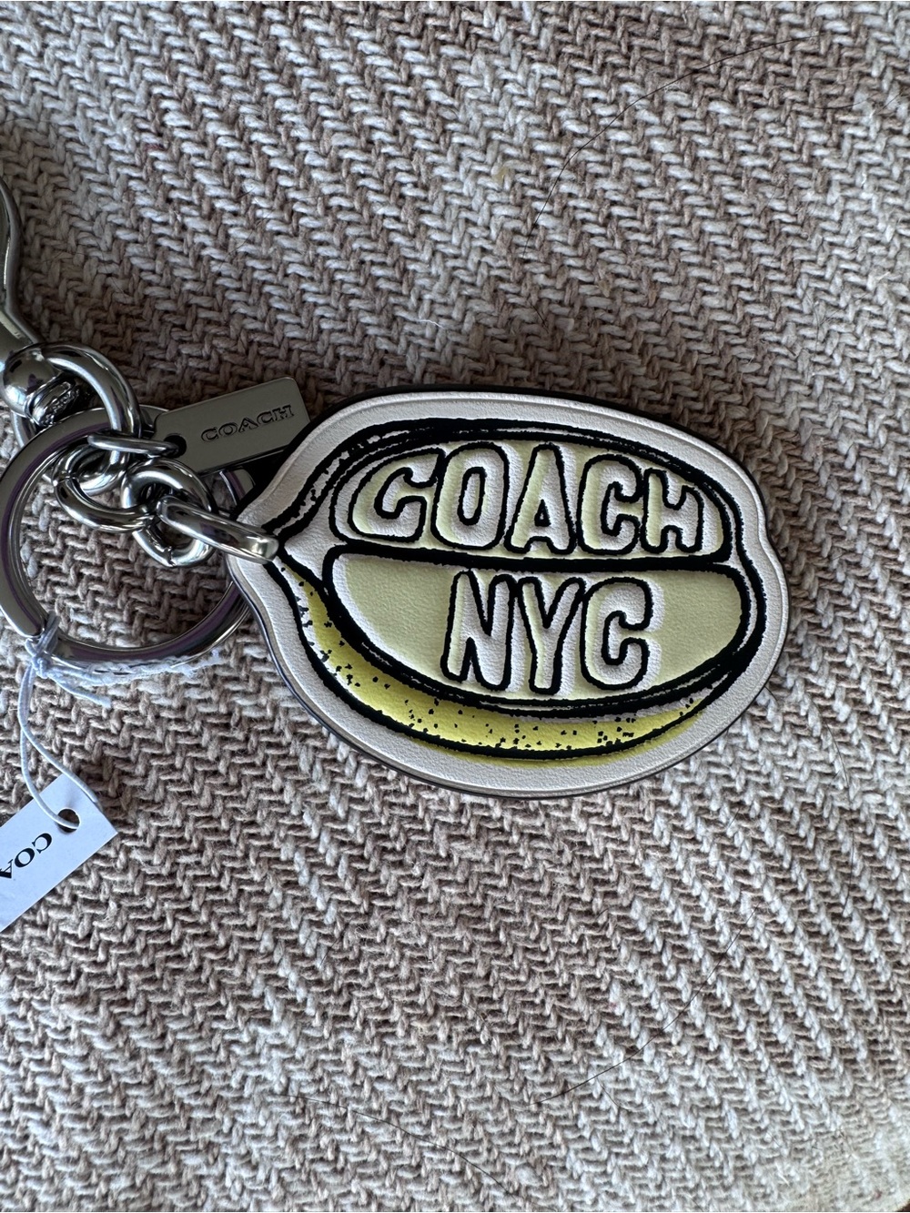 NEW Coach Lemon Garden Glade Bag Charm Keychain!